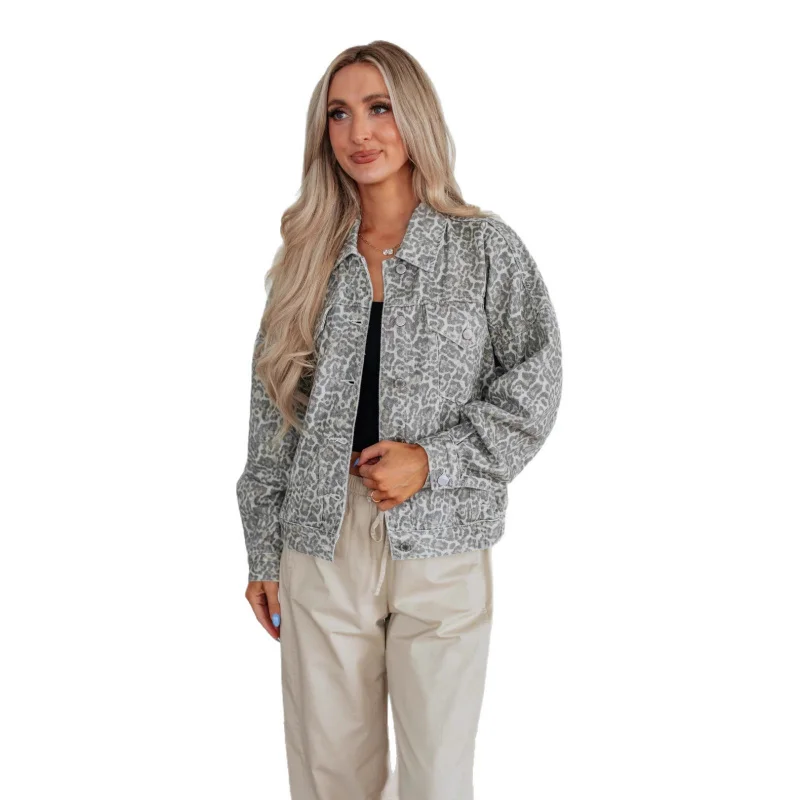 

Europe and America Fashion Versatile Loose Washed Printed Women