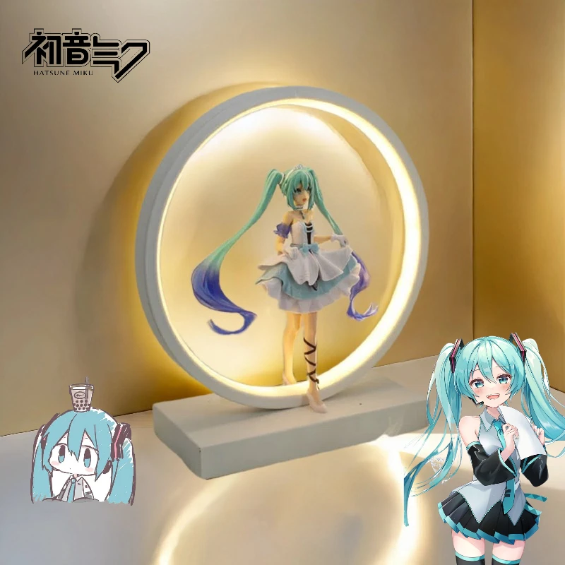

Hatsune Miku Cartoon Cute Hand made Table Lamp Creativity Kawaii Girls anime Nightlight Desktop Decoration Decoration Gift
