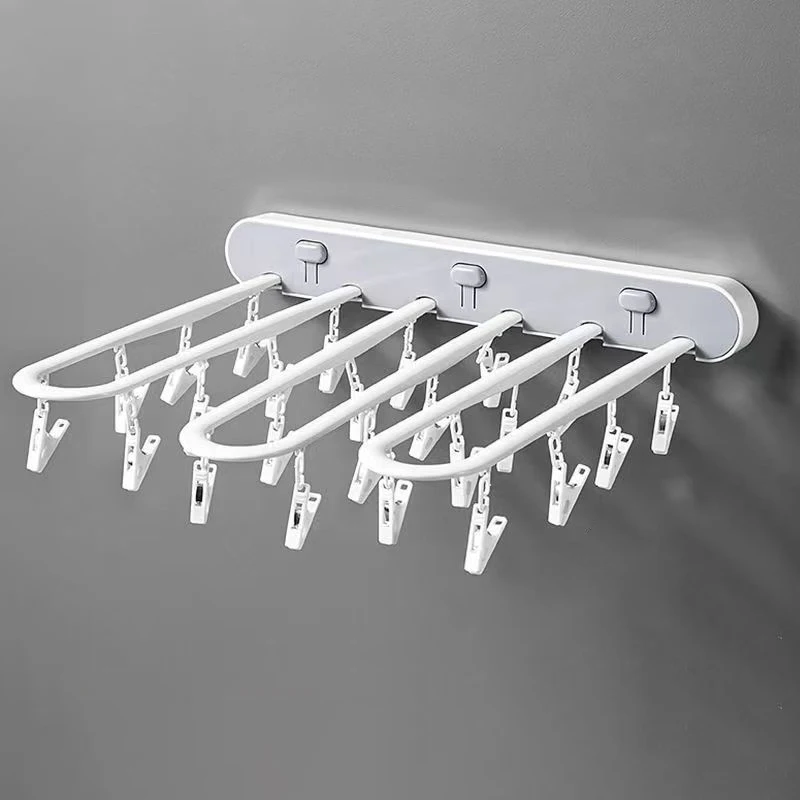 Folding Clothes Rack Multi-Function Household Socks Drying Rack Disassembled Multi-Clip Fast Air Wall-Mounted Drying Artifact