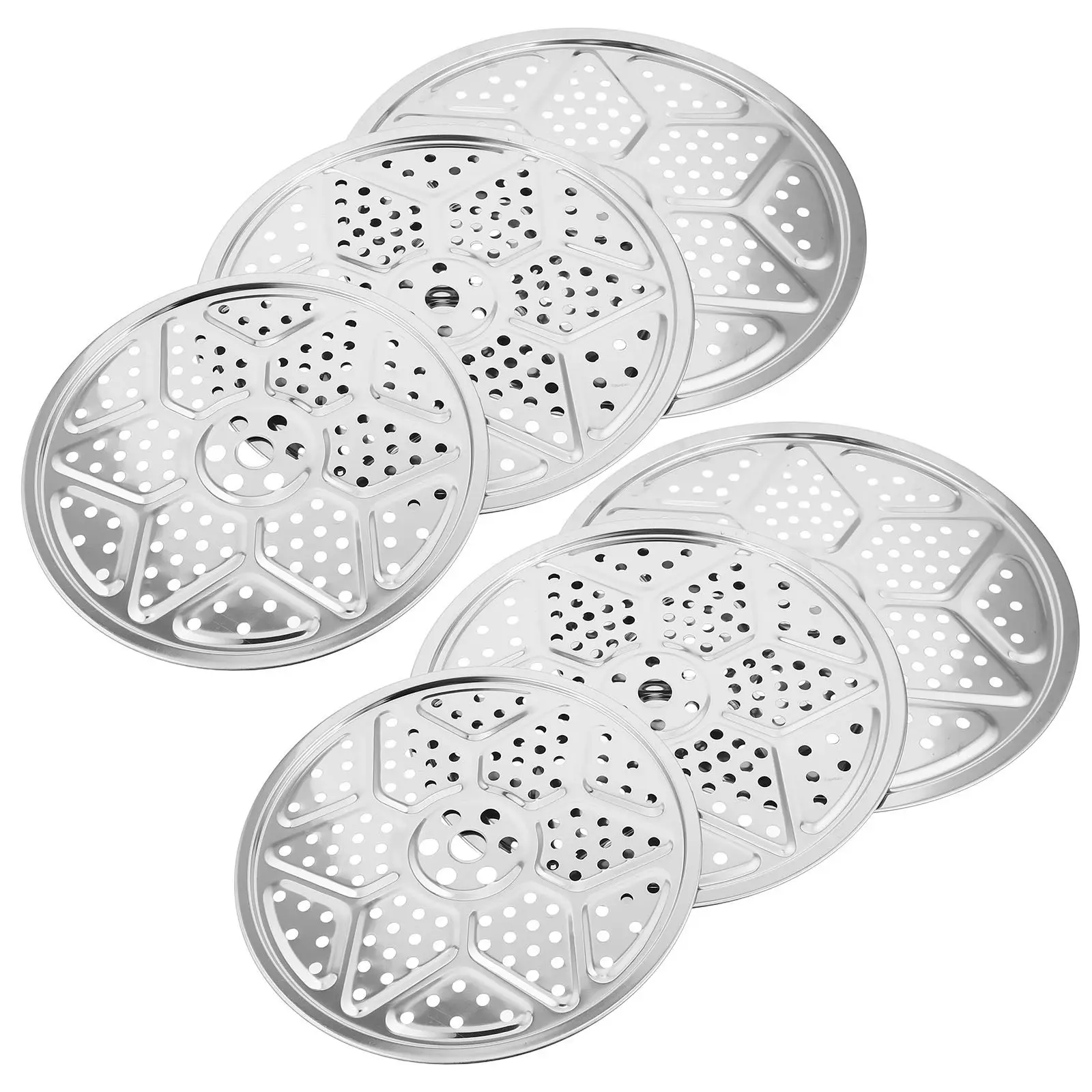 6Pcs Stainless Steel Round Planter Insert Plant Riser for Large Tall Planters Drainage Hole Flower Pot Lift Insert Indoor