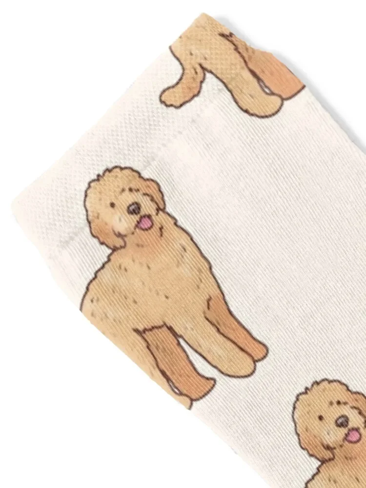 Golden doodle dog drawing Socks New year's new year Socks Man Women's