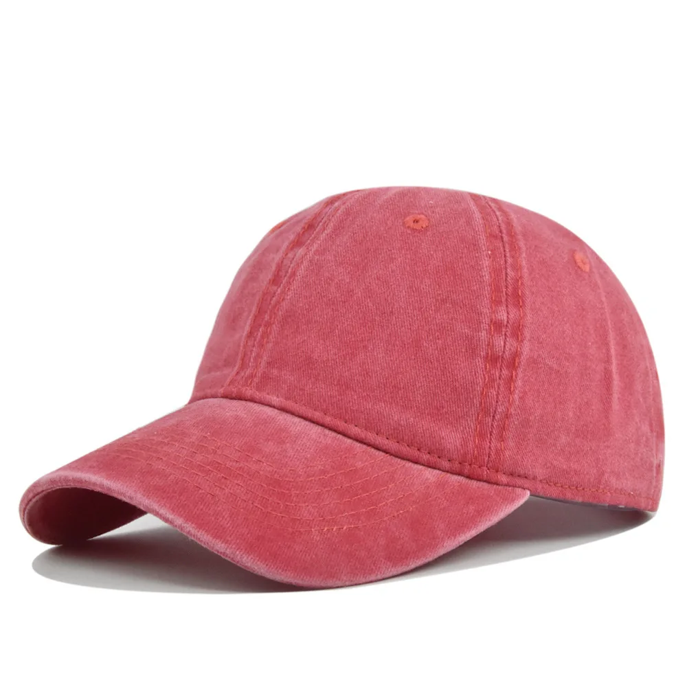 Adjustable Embroidery Snapback Hat Men Washed Denim Baseball Cap Outdoor Sport Tennis Cap For Adults