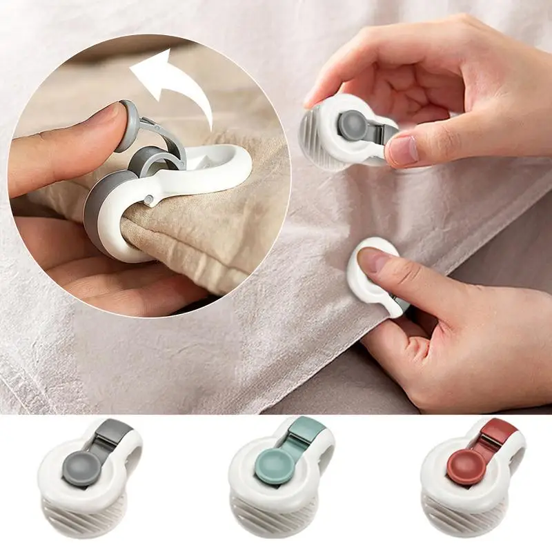 6Pcs/Set Quilt Non-Slip Fixing Clip Creative Duvet Cover Sheet Fixer Anti-run Bed Sheet Quilt Fastener Sleep Anti-runing Device