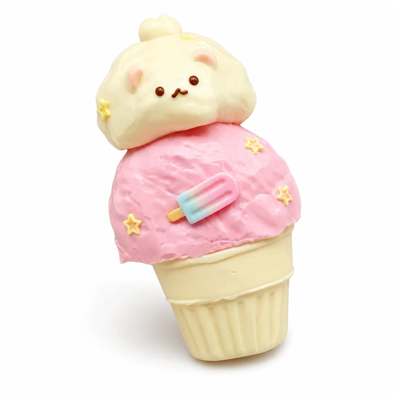 Cute Bear Dessert Squishy Toy Food Grade TPR Squeeze Toy Imitation Ice Cream Model ASMR Decompression Pocket Toy Gift - view 5