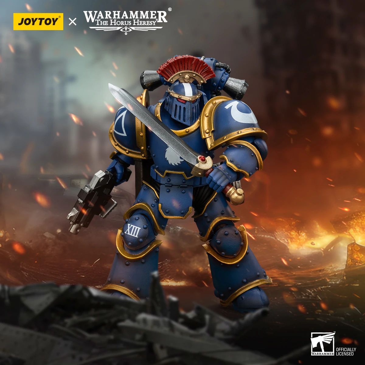 JOYTOY Warhammer 40K عمل الشكل Ultramarines Legion MKIII فرقة تكتيكية 1/18 أنيمي لعبة مجسمة عسكرية