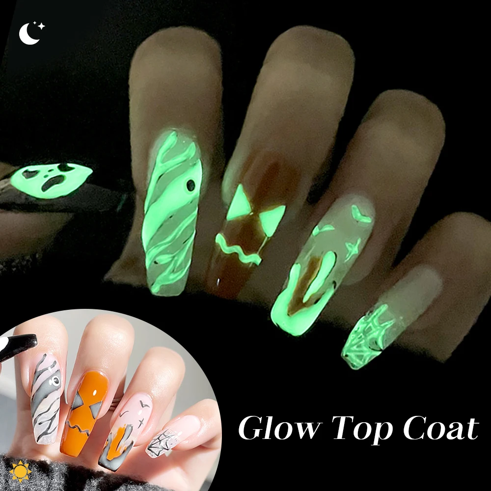15 مللي مسمار الفن توهج في الظلام هلام مسمار البولندية مضيئة معطف فوقي للمنزل صالون مانيكير لتقوم بها بنفسك طويلة الأمد Vernis شبه دائم