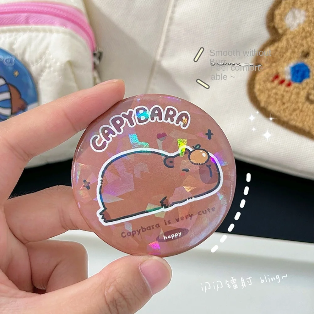 Baru Irony Capybara Pin melingkar kembali Pin bros kartun lencana