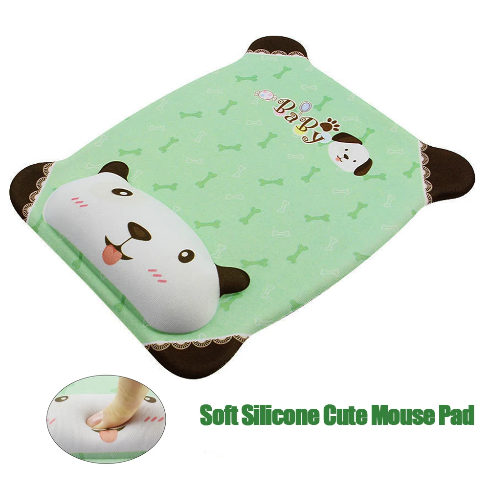 

Cute Cartoon Mouse Pad for Wrist Rest Soft Silicone Dog Puppy Design Wrist Computer Gaming Mouse Mat Support Mouse Pad For Kids