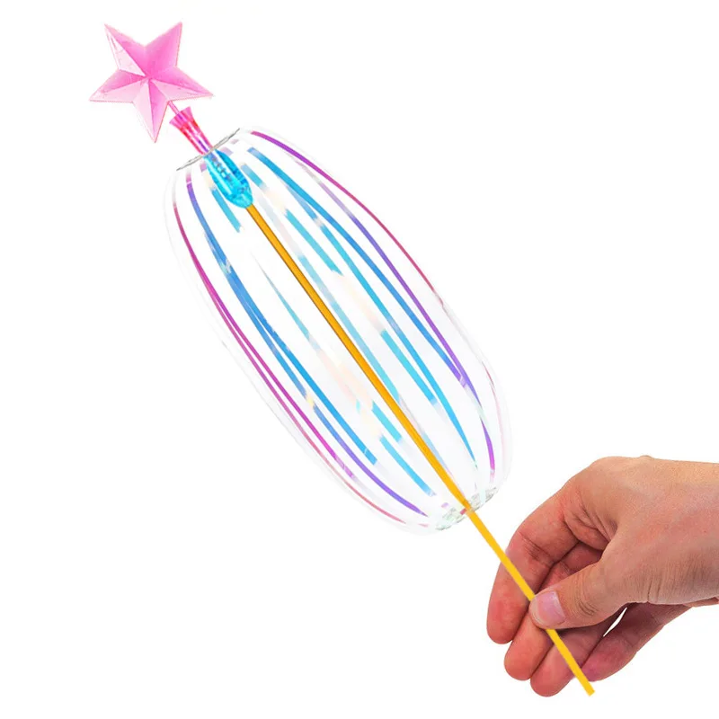 Varita mágica de burbujas con forma de arco iris para niños, Varita de burbujas que brilla, juguetes para aliviar el estrés, regalo de cumpleaños y