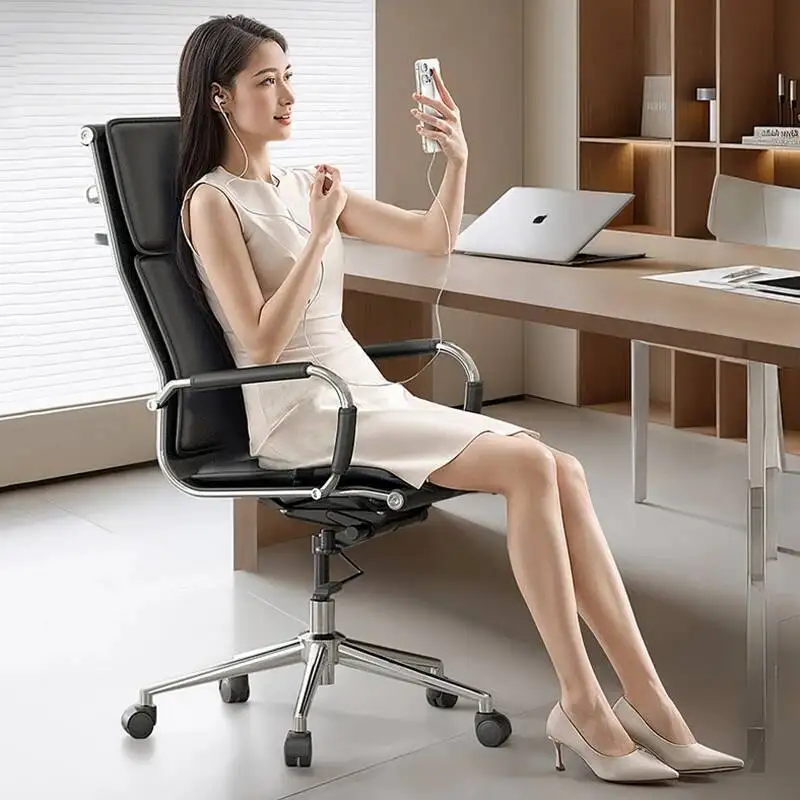 

Backrest Wheels Office Chair Playseat Study Mobile Comfortable Office Chair Bedroom Reading Luxury Muebles Trendy Furniture