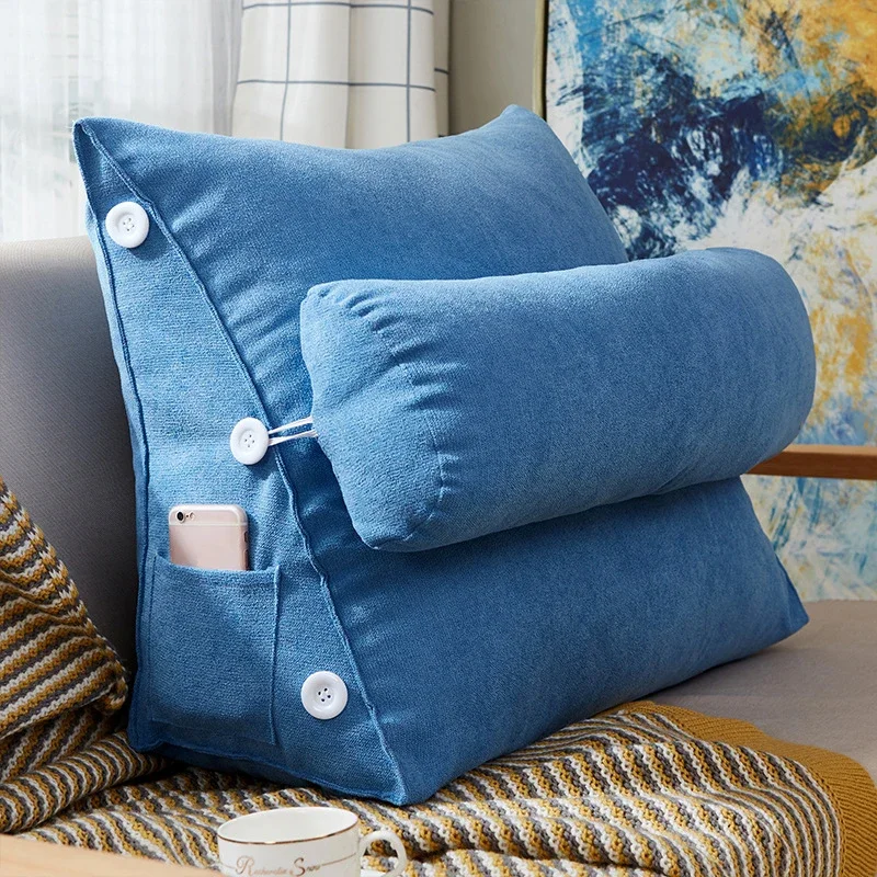 Letto cuscino triangolare sedia comodino sedia lombare schienale lettino sedia da ufficio pigra lettura soggiorno cuscino decorazioni per la casa