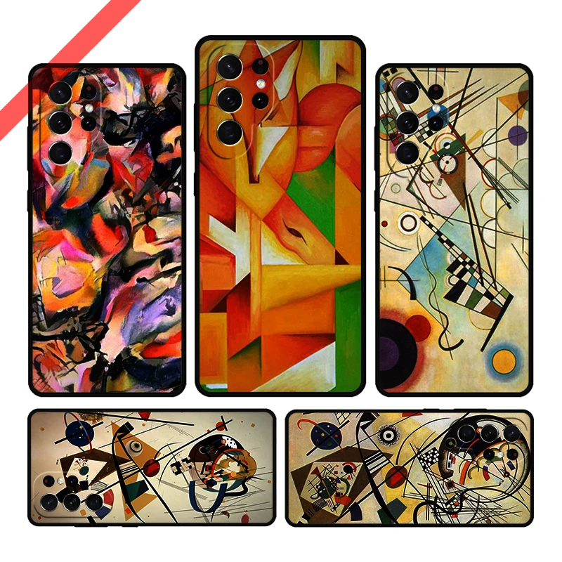 Wassily Kandinsky Abstract Artistic Phone Case For Samsung Galaxy S20 FE S21 S10 S23 Plus S24 S22 Ultra Note20 Note10 S9 Cover