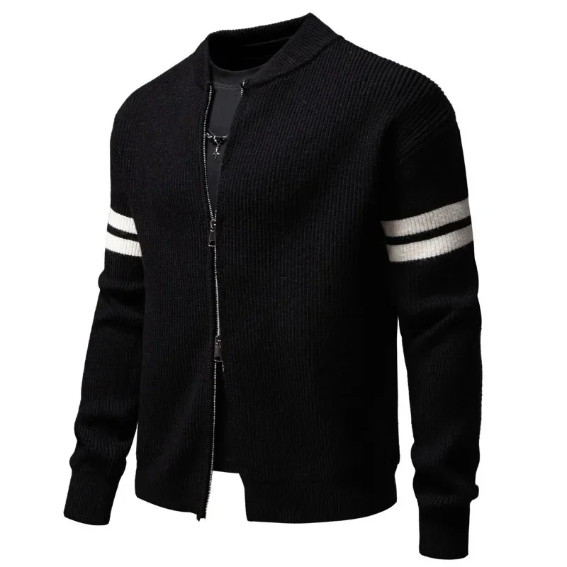 New Autumn and Winter Men's Knitted Cardigan Fashionable Warm Sweater Jacket