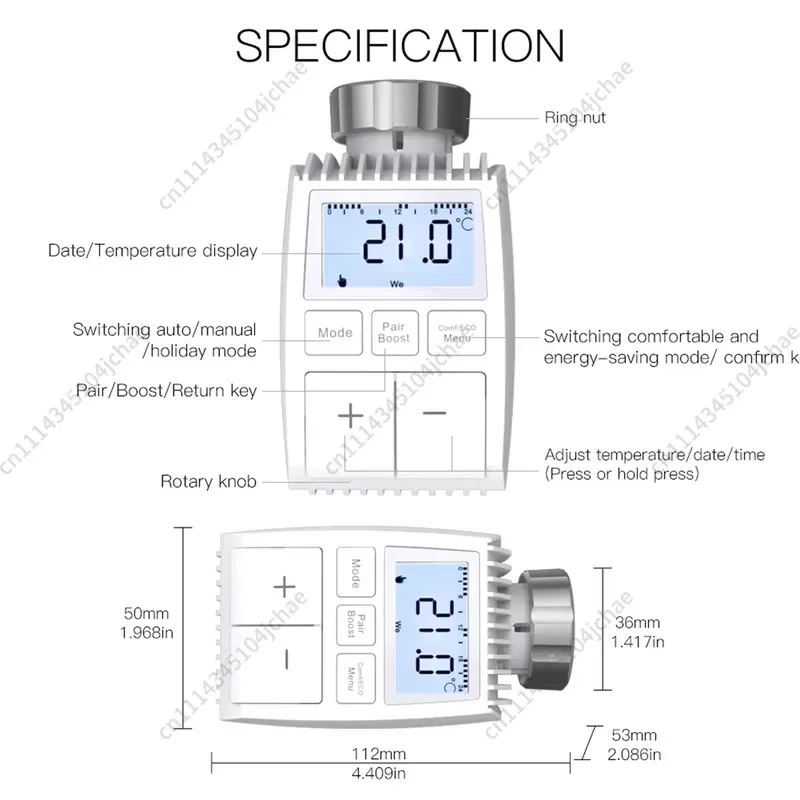 EE for Tuya ZigBee 3.0 Mini Radiator Actuator Valve Smart Programmable Thermostat Temperature Controller Voice Control with