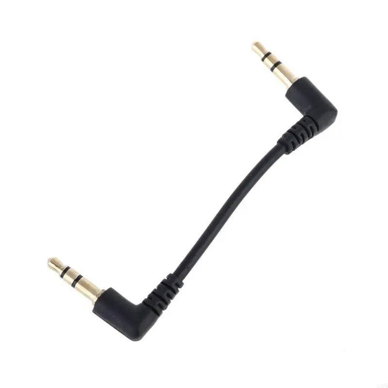 

A3PD Metal Audio Cable Dual 90 Degree Right Angled 3.5mm Jack Male to Male Stereo AUX Cord Wire for Car AUX Speakers