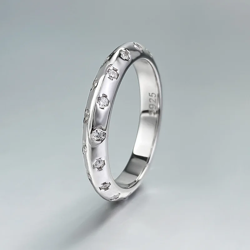 

Женское серебряное Ювелирное Украшение, классическое составное кольцо с фианитом