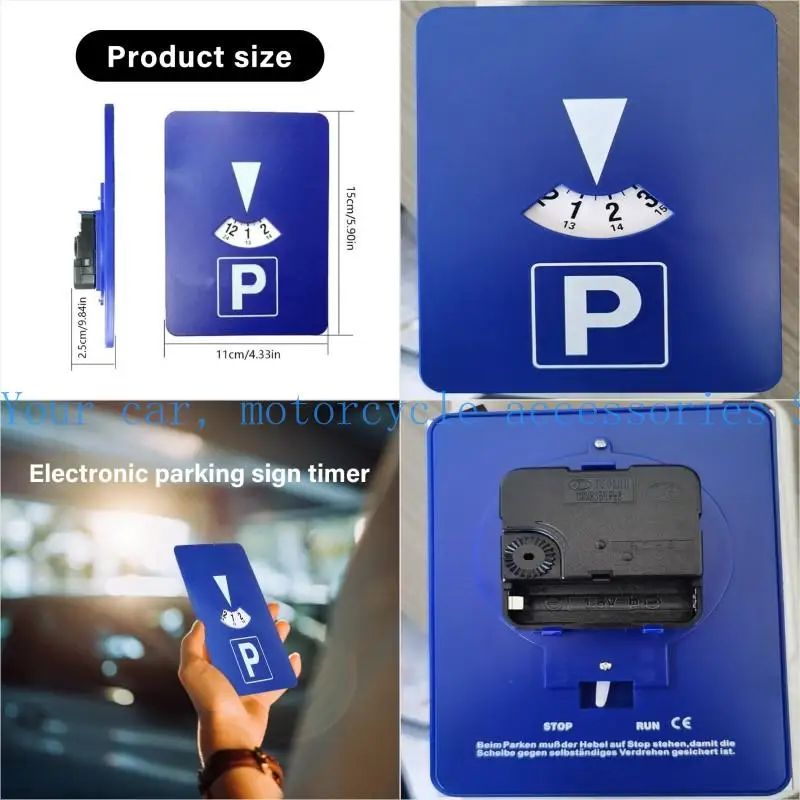 

31BC Digital Parking Timer Parking Disc Parking Clock 24 Hour Time Display Packing Tool Equipment for Garage and Shop