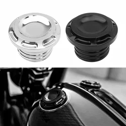 Motorcycle Fuel Gas Tank Oil Cap Vented Right-hand Thread Decorative Aluminum For Harley Sportster Road King Softail Dyna 96-up