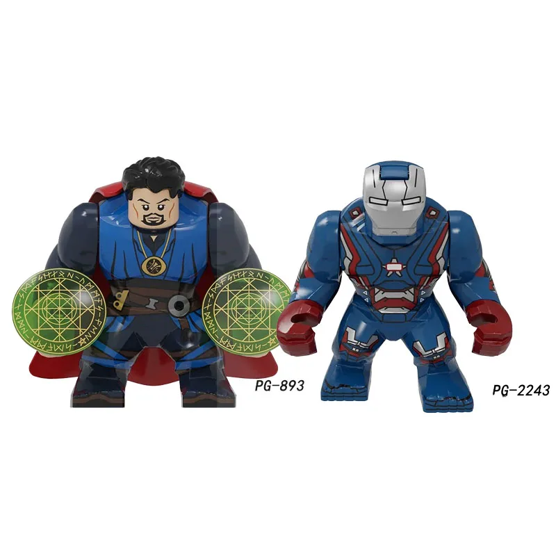 Juego de minifiguras de bloques de construcción de Marvel, figuras de acción de superhéroes, juguete de bloques de construcción DIY, regalo para niños, 2 piezas