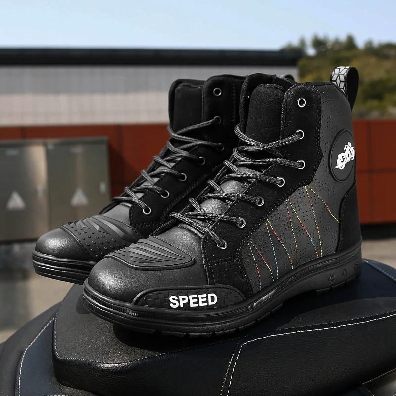 

Non-Slip Motorcycle Boots for Men, Motorcyclist Boots, Wear-resisting, Touring Riding, Motocross Shoes