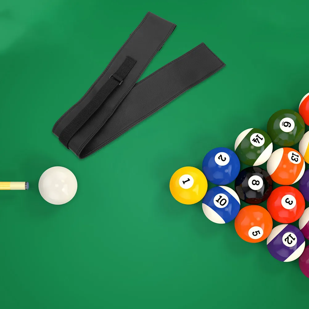 

Full Length Billiard Cue Bag Heavy Duty Pool Stick Case Protective Storage for Cue Tips and Chalk Easy Carry Travel Design