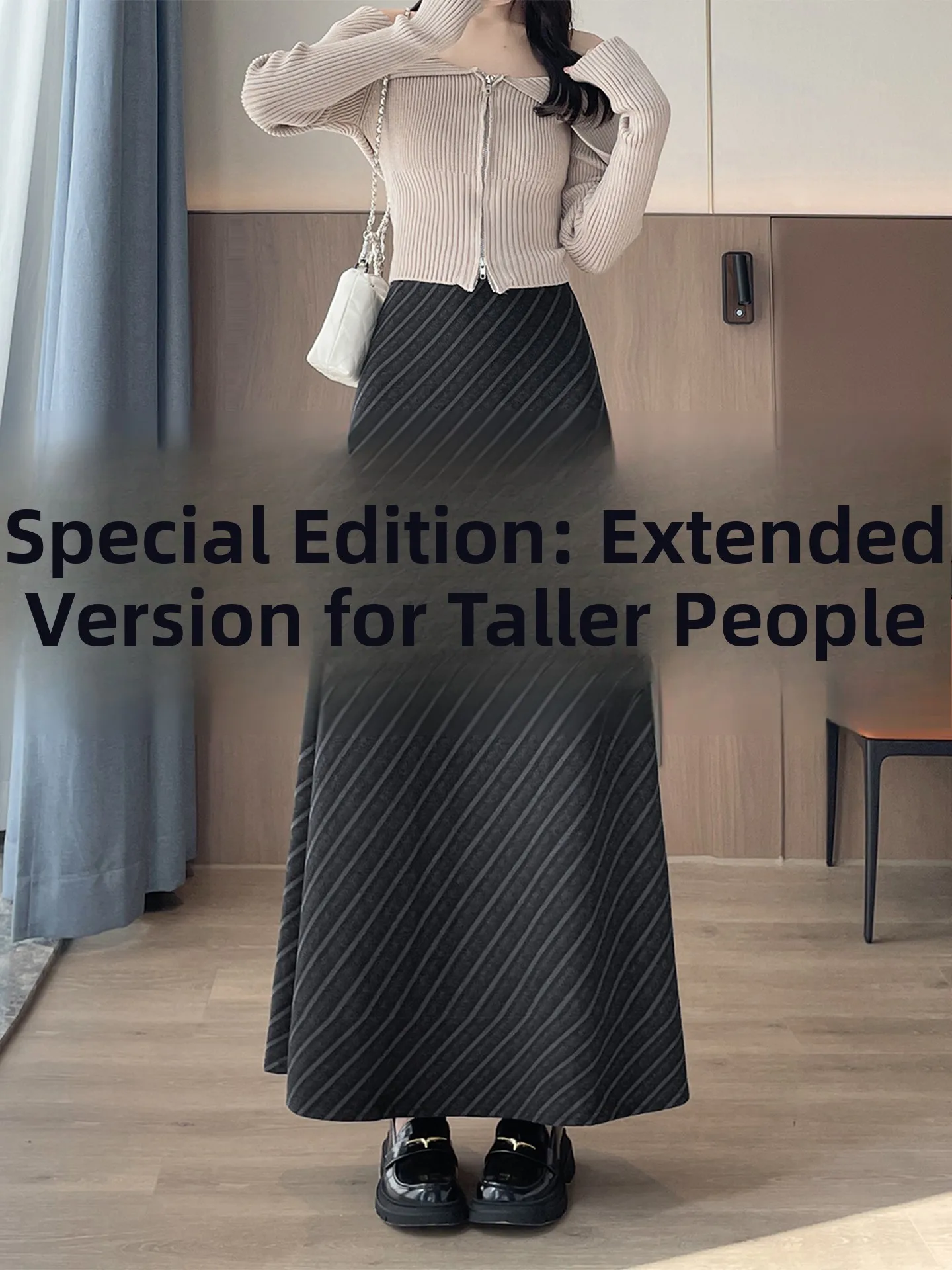 

Длинная клетчатая шерстяная юбка трапециевидной формы, осень-зима, высокая талия, скрывающая бедра, для похудения, маленькая Fraance Sle, женская высокая высокая...