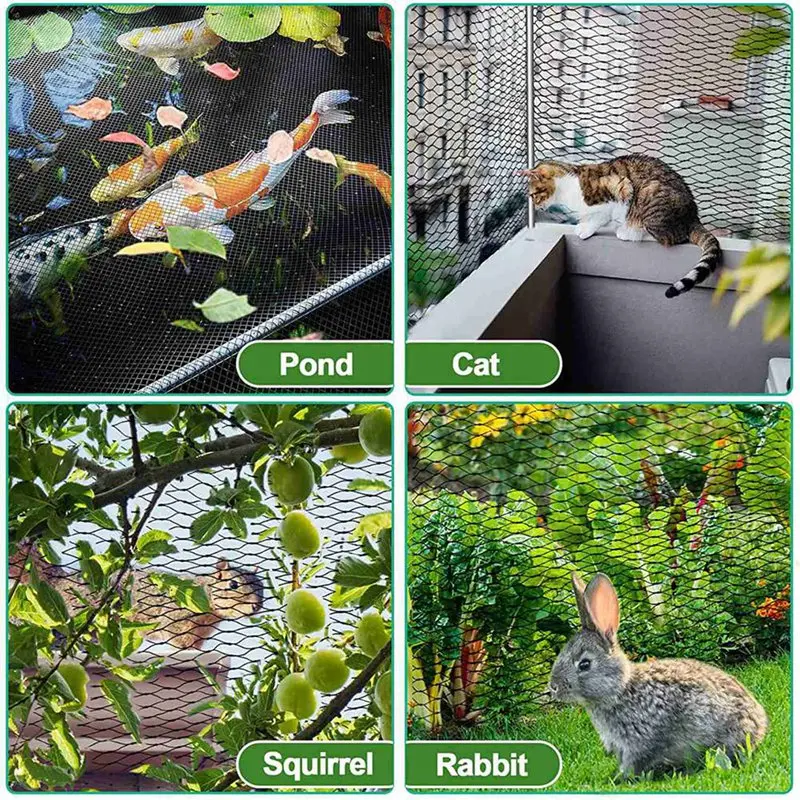 ตาข่ายนก2X สำหรับป้องกันสวนตาข่าย4X10M ตาข่ายสัตว์ปีกสำหรับเล้าไก่รั้วตาข่ายกวาง