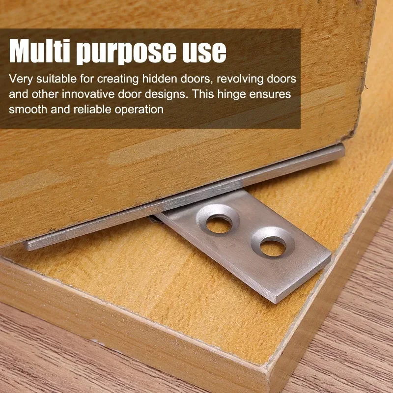

5/1PC Stainless Steel Pivot Hinges 360 Degree Rotating Hinge Closing Wardrobe Cabinet Door Concealed Hinges Furniture Hardware