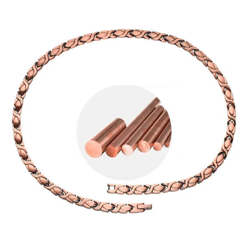 Ultra Strength Magnetic Therapy 99.99% Pure Copper Necklace for Men and Women Adjustable Size Drop Shipping Wholesale