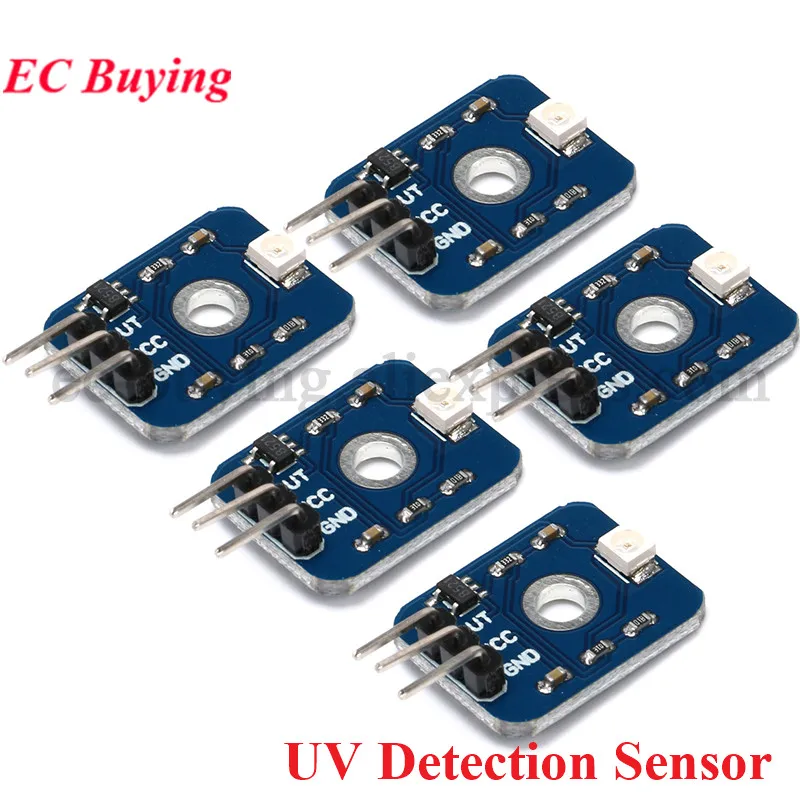 5 sztuk/1 szt. Moduł czujnika wykrywania UV Moduł promienia ultrafioletowego do Arduino DC3.3-5V