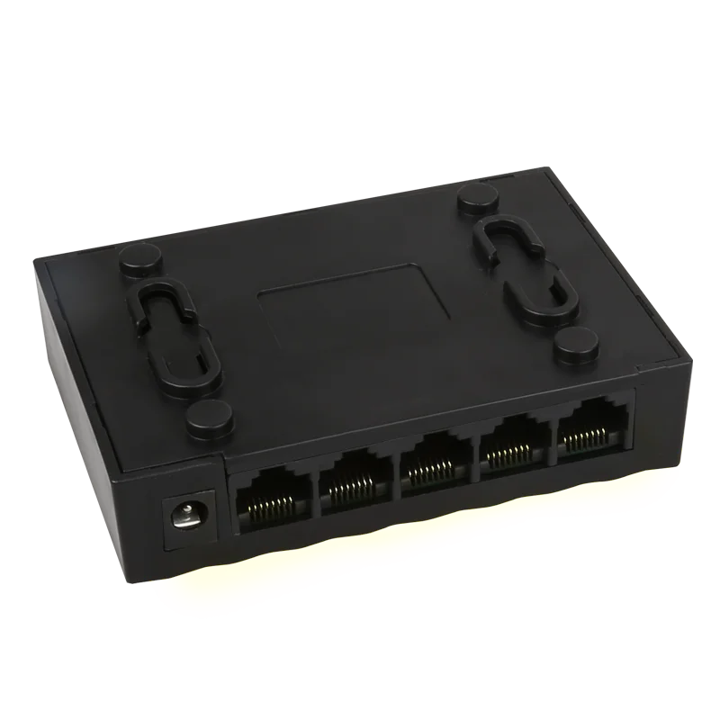 10PCS 5 Port 1G Unmanaged Ethernet Switch SOHO Switch Wall-mounted Plastic Case