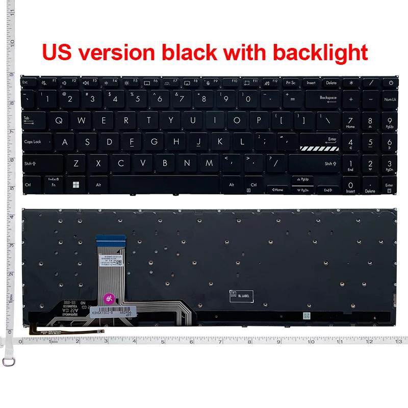 Imagem -03 - Laptop Keyboard para Asus Vivobook 15 X1502 X1502z X1502za X1502va M1502 M1502z B1502 Preto Novo us
