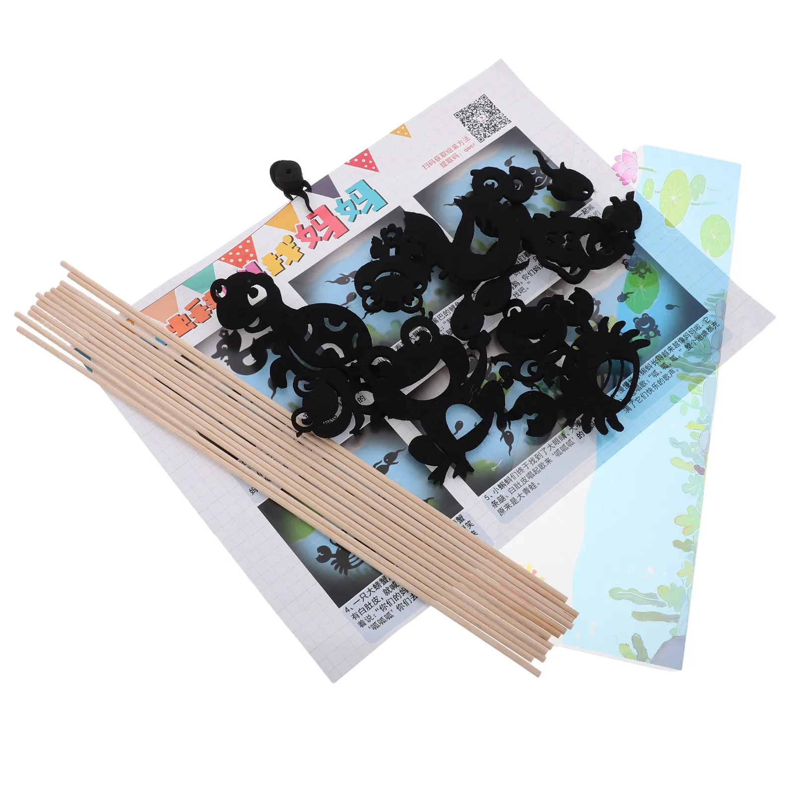 1Set Kindergarten Shadow Puppet Hand Puppetry Materials Multifunctional Storytelling Stage Play Educational Interactive