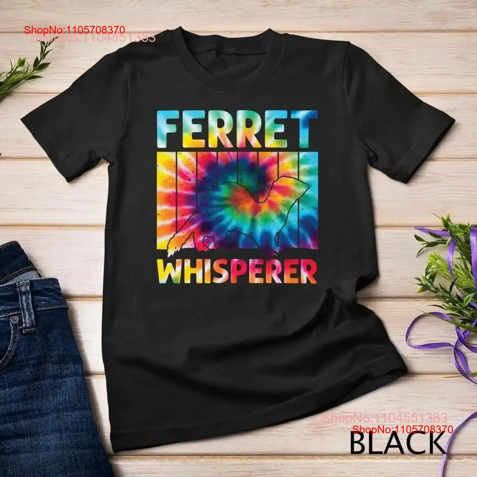 Cool Ferret Animal Lover Owner Rodent Rainbow Tie Dye T Shirt Swea vintage Washed Slightly Stylish fashion homme Casual