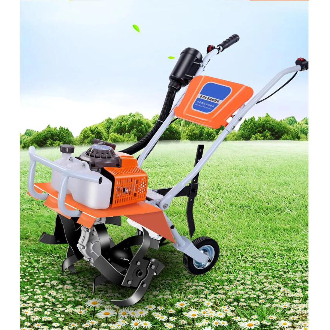 4.5HP Four-stroke Gasoline Multifunctional Agricultural Micro-tiller, Used to Open Up Wasteland, Weeding, Ditching, And plo