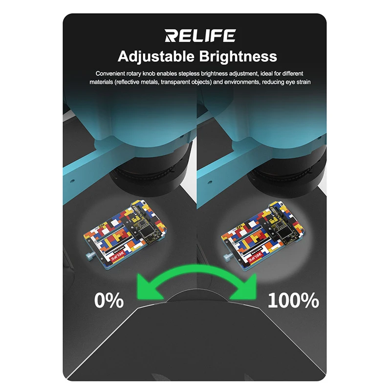 RELIFE RL-033E Microscope Adjustable Light Source 32 LED for Phone BGA Repair For Most Stereo Microscopes Light Source