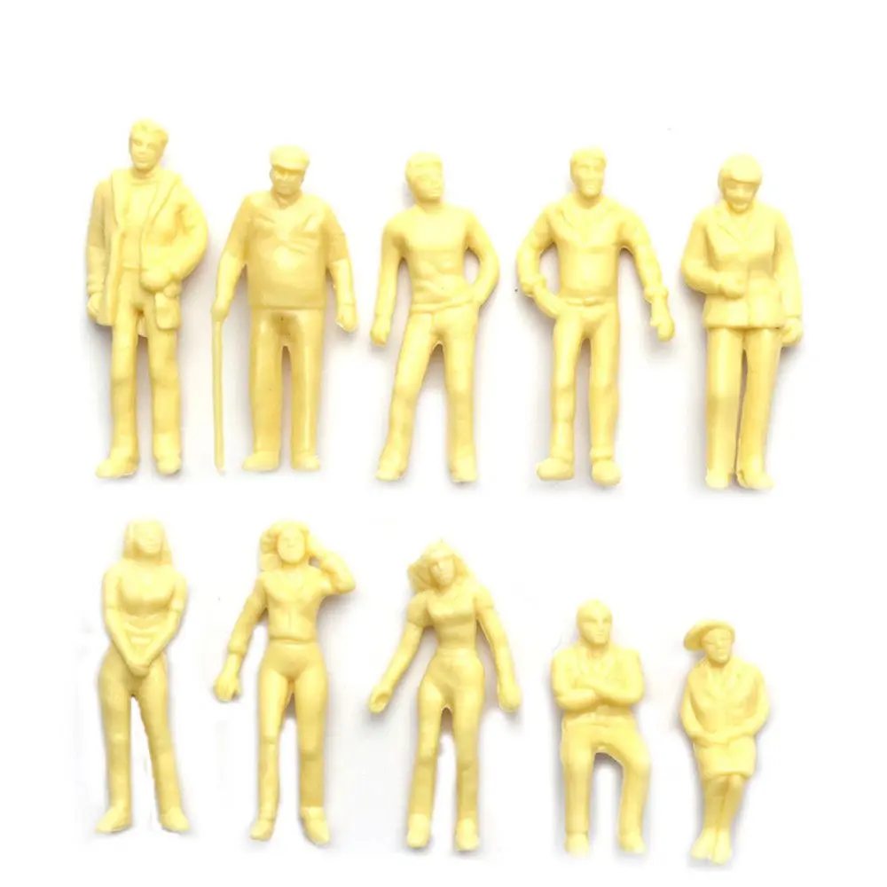 100Pcs Cute Ornaments Skin-color 1:100/1:75/1:50 Scale Architectural DIY Character Model Building People Scenery Figures