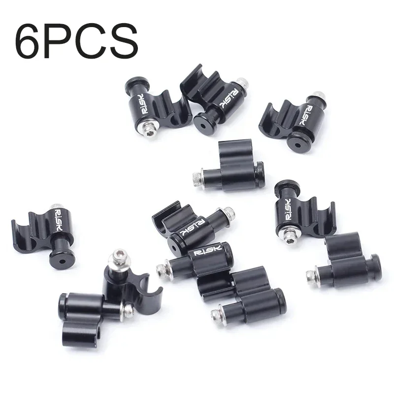 6Pcs RISK Bicycle Hydraulic Brake Hose Holder Cable Line Guide Wire Clips Clamps Oil Disc Brake Pipe Frame Road Bike Parts