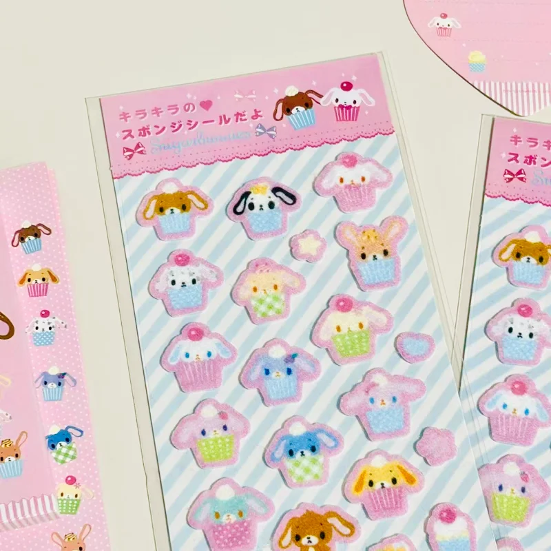 Pegatina de burbujas 3D de conejitos de azúcar de dibujos animados para niña, bricolaje, hecho a mano, diario, decoración de funda de teléfono, pegatina de recompensa para niño y niña, regalo de fiesta