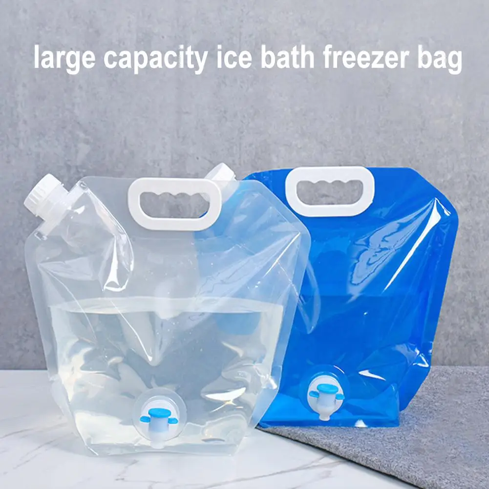 5/10l Foldable Portable Drinking Water Bag Outdoor Water Container Thickened Camping Storage Hiking Capacity Water Bag Larg G3f2