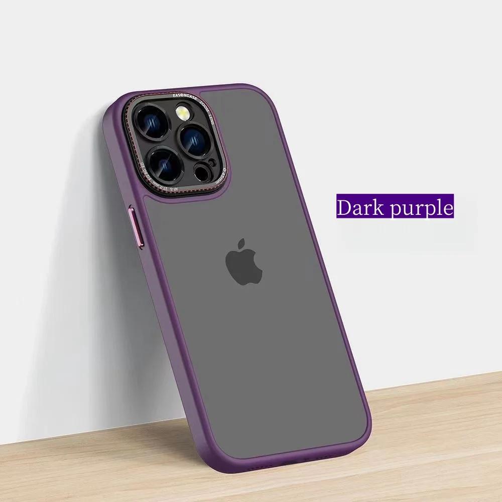 Suitable for iPhone 16 ProMax, Pro，16phone case Lycra skin texture matte PC Apple 15 Promax metal lens all inclusive hard cover