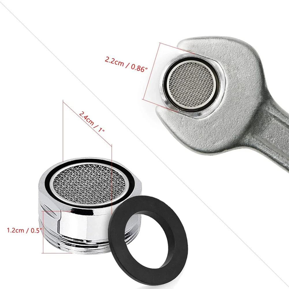 

Brass New Faucet Aerator Splash Guard Tap Reduces Noise Replaceable Filter Replacement 3 Pieces Bathroom Faucet