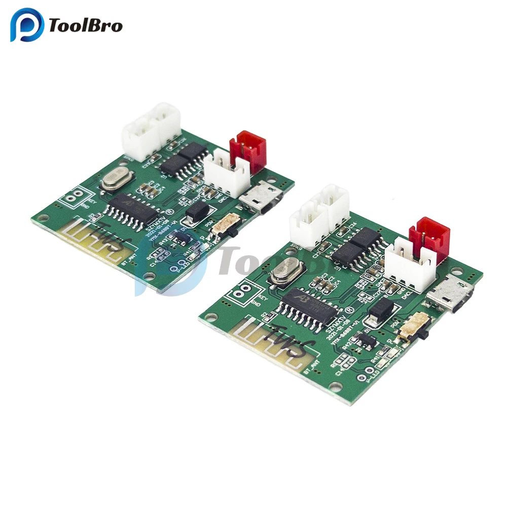 Imagem -04 - Auto Pair Tws Audio Power Amplifier Board Bluetooth 5.0 Receptor Micro Usb Módulo Amplificador para Alto-falante Subwoofer 5w Mais 5w 5v Pcs