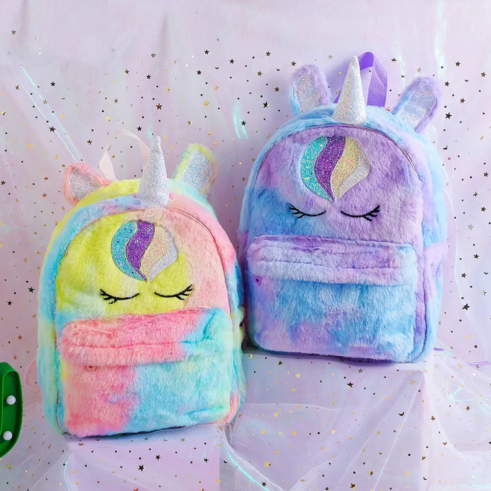 

Girls Unicorn Backpack Kids School Bag Cartoon Element Design Sturdy Lightweight Daily Use Travel Shopping Party Accessory Small