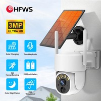 3MP IP Solar Camera WIFI 4G Wireless Surveillance Camera With Solar Panel Outdoor PIR Human Detect Built-in Battery  2 Way Talk