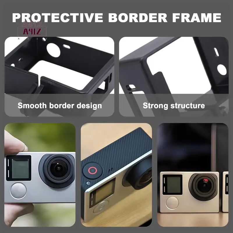 A41Z-Shoot Standard Protective Border Frame For Go Pro Hero 4 3+ Black 3 Camera Case Protector Mount For Go Pro 3+ 4 Camera Acce