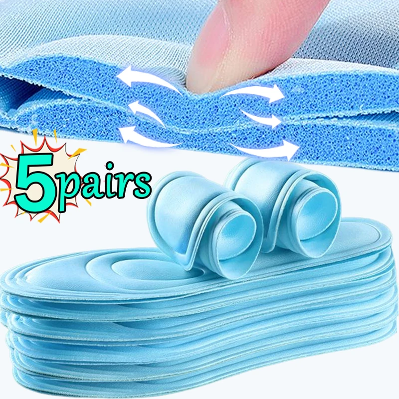 

5Pairs Memory Foam Orthopedic Insole 5D Massage Sport Insoles for Shoes Sneakers Deodorization Sweat Absorption Running Cushion