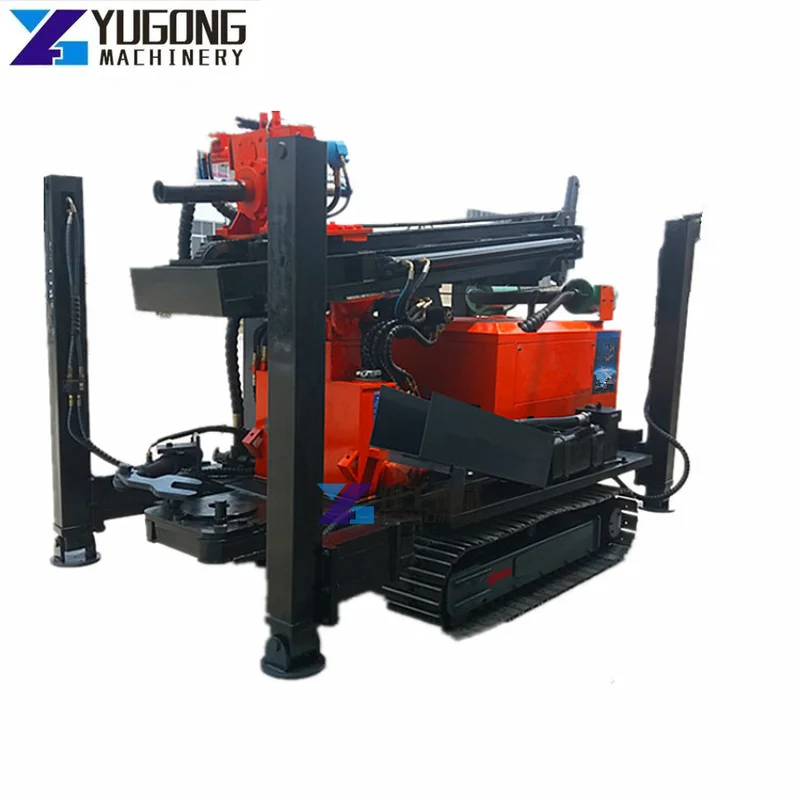 Auger Cast Pile Drill Rig Skid-mounted Drilling Rig with Compressor Hydraulic Type Deep Drilling Rig for Water Well