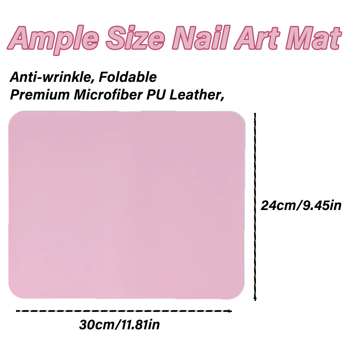 24*30cm Nail Art Table Mat, Fo - Leatherwork Desk ulasan dan harga