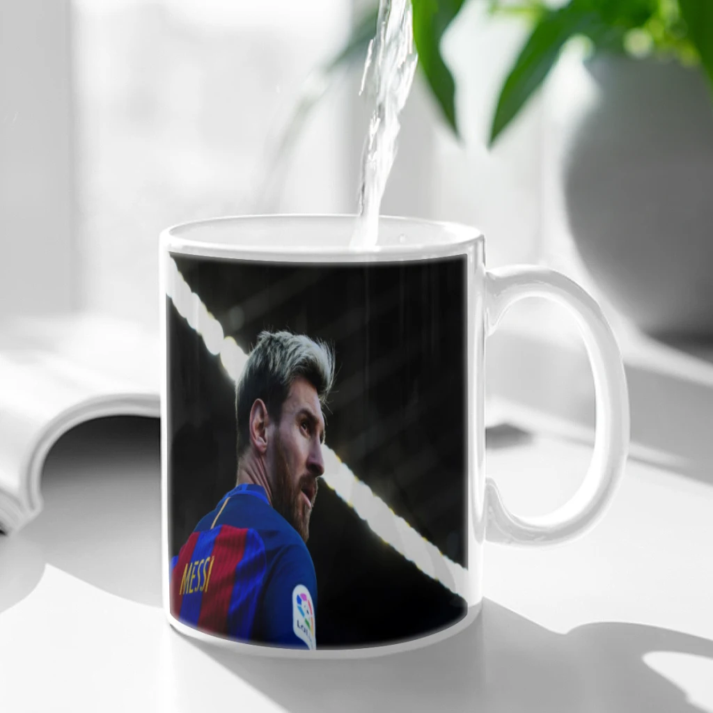 

M-Messi Football Star Ceramic Mug Cute Coffee Tea Milk Stave Mugs And Cups with Handle Novelty Gifts